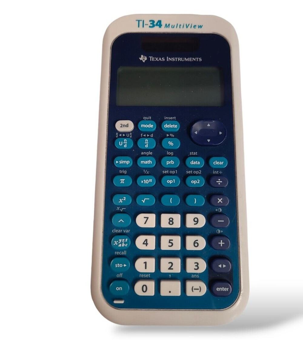 Texas Instruments TI-34 MultiView Scientific Calculator - Blue/White NO CASE